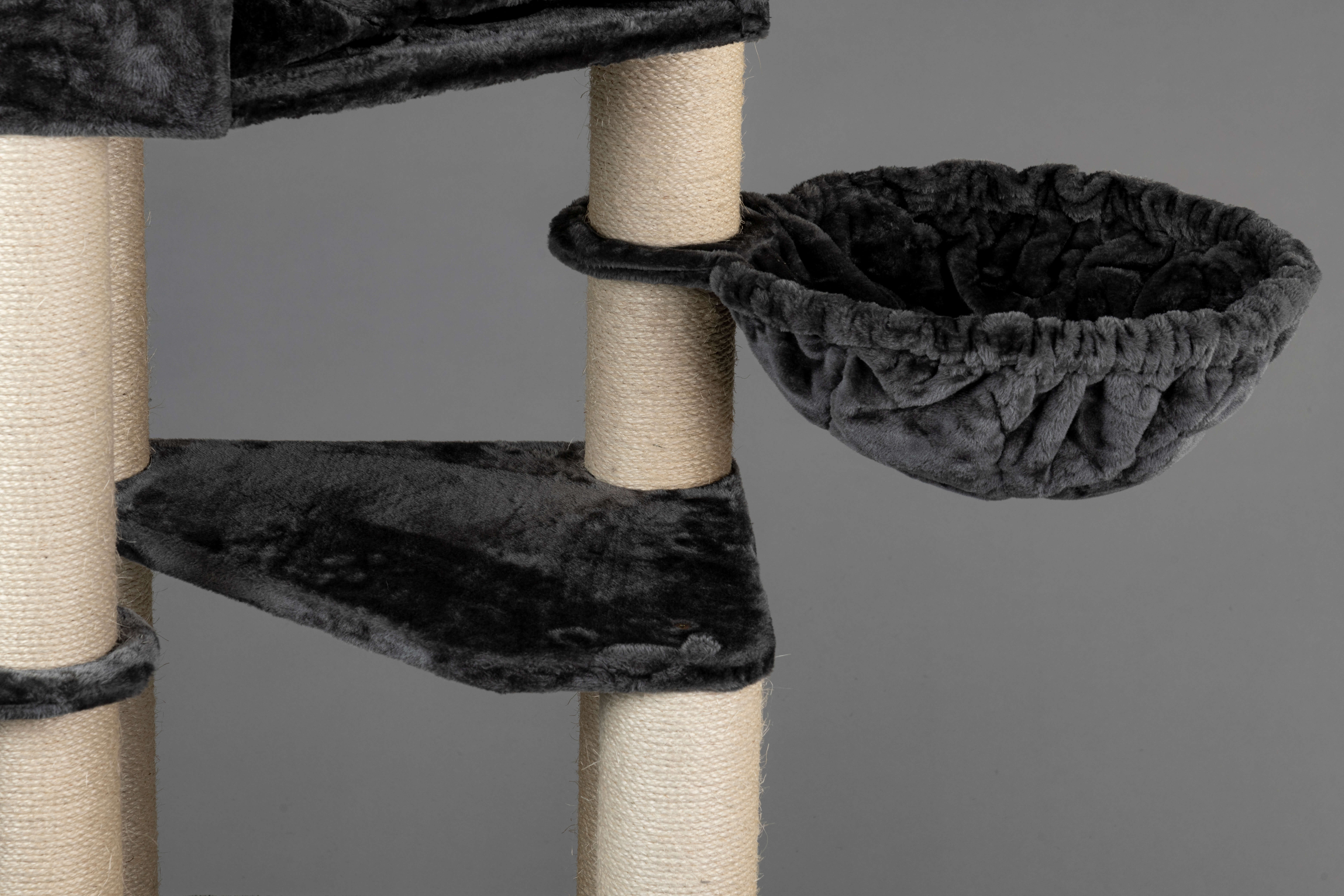 Arranhador de canto Coom para gatos, cor cinza escuro.