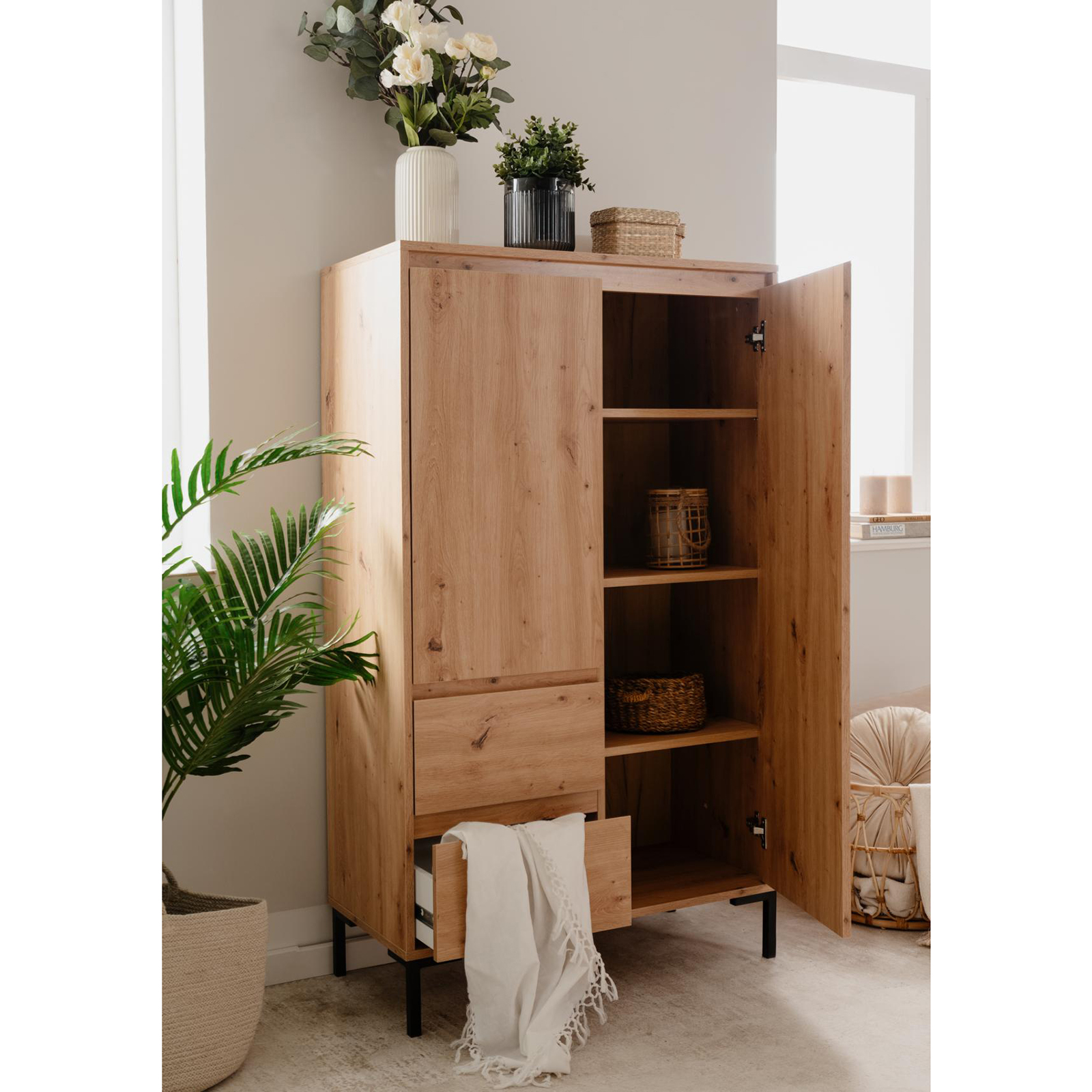 Highboard KORSIKA - Artisan Eiche - 139 cm hoch