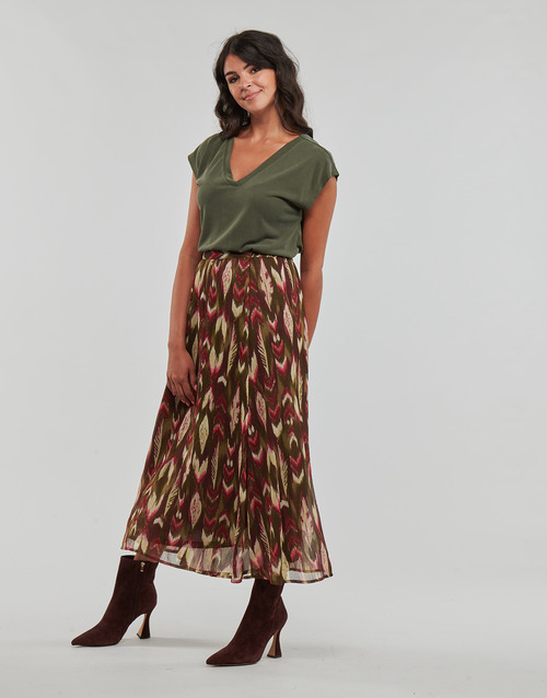 Only - ONLPAM LIFE FLOWY MIDI SKIRT PTM - Marron