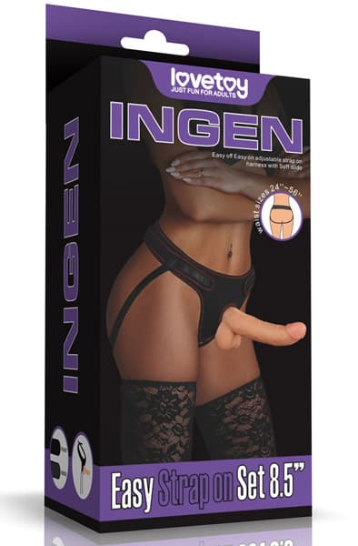 Easy Strap On Set 21,5 cm Strap-on med sele