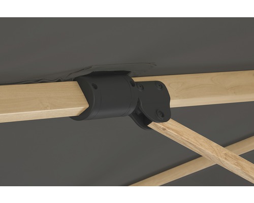 Schneider Rhodos Twist Woody parasol, 300 x 300 cm, H 264 cm, antraciet