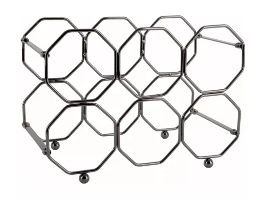 Range bouteilles pliable Honeycomb Gris foncé Present Time