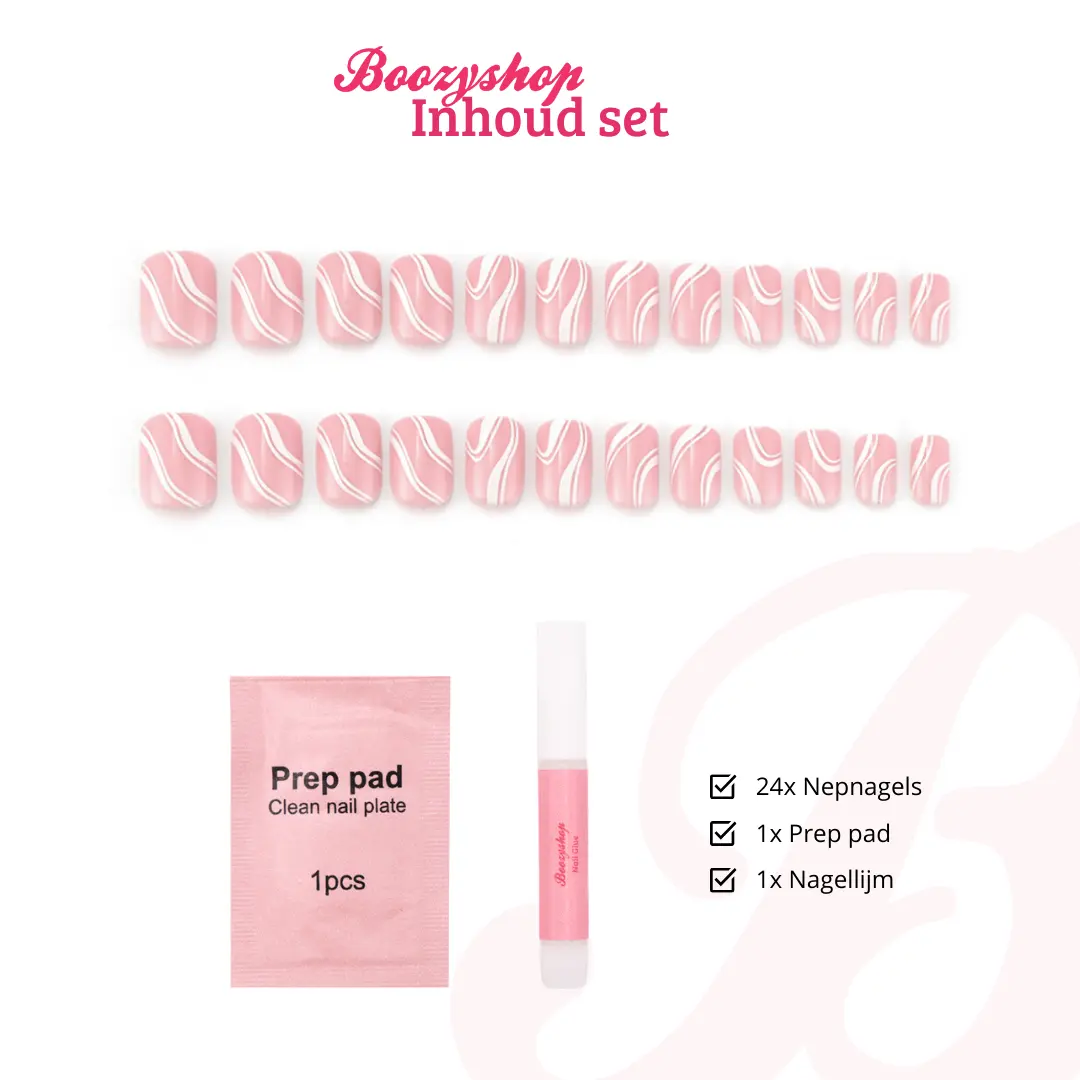 Press On French Nails Waves