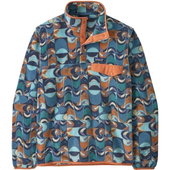 Patagonia Leightweight Synchilla Snap-T Langarmshirt Swallowtail Geo: Still Blue Herren