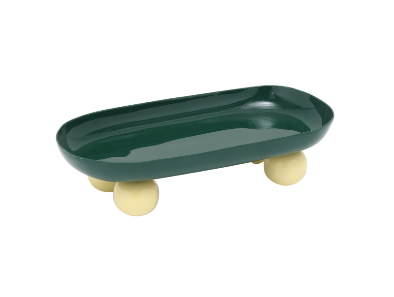 Tray Double Funky Oval PT4311GR Retro green & soft yellow