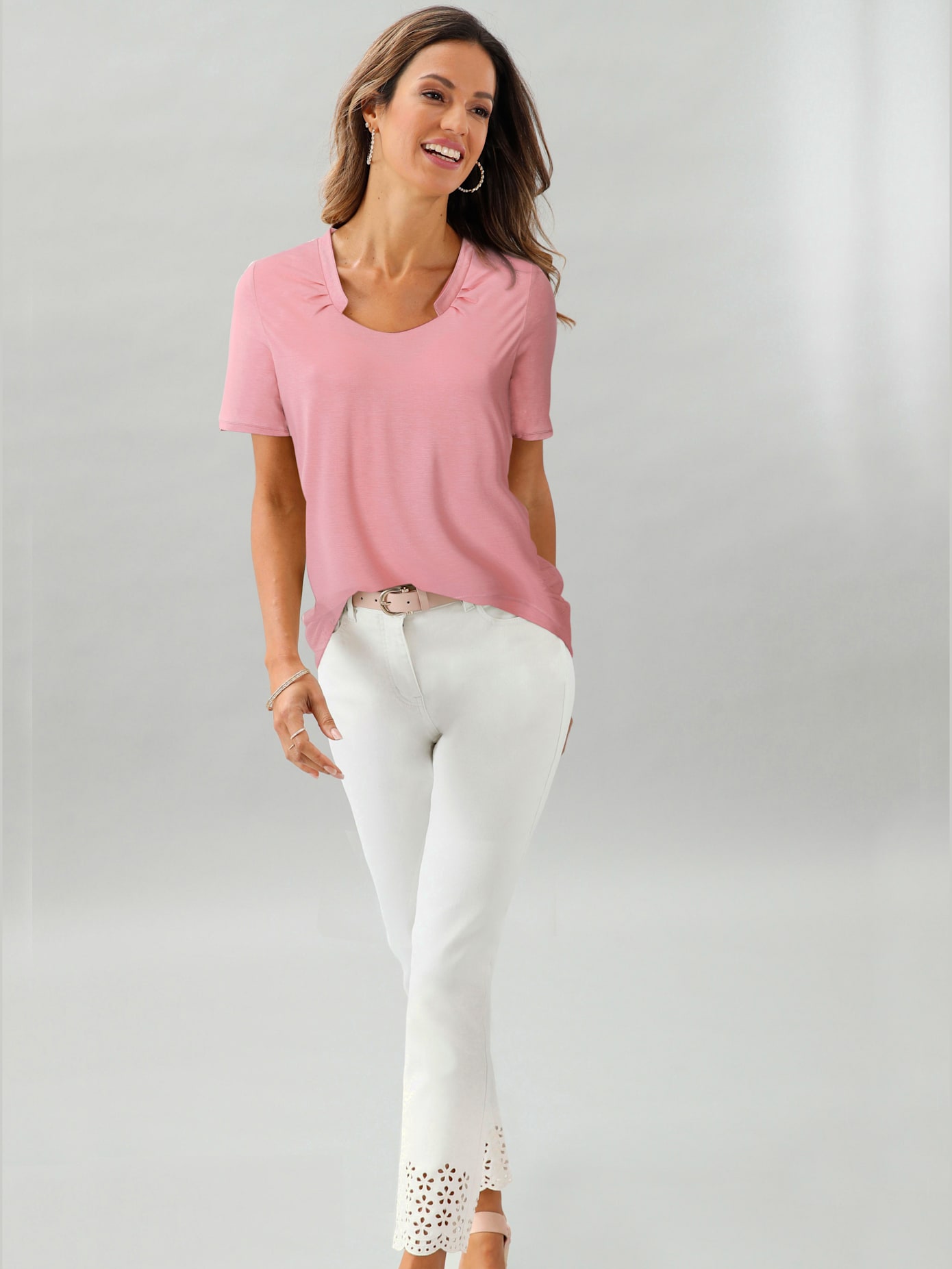 T-shirt à manches courtes viscose douce et fluide