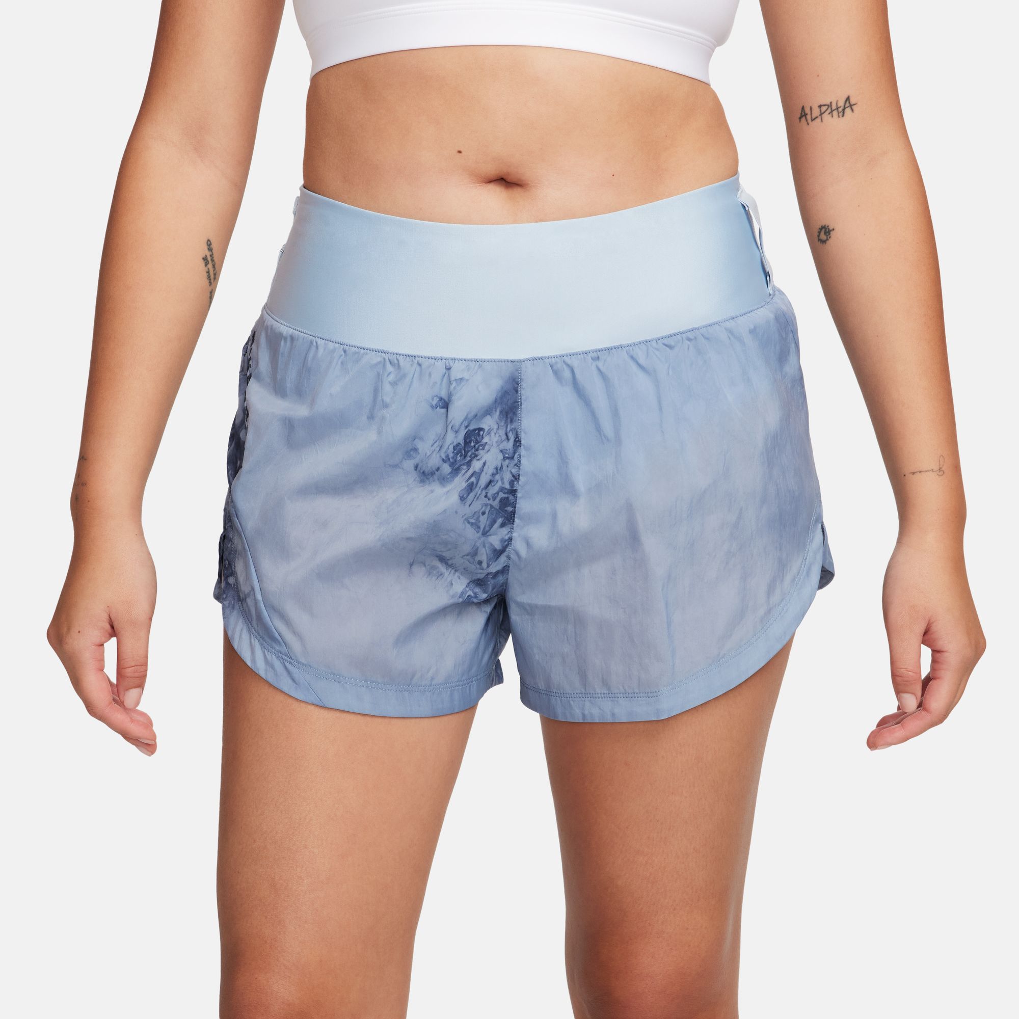 Trail Repel Mid-Rise Running Shorts Dame 440/Light Aromry Blue/Thunder Blue