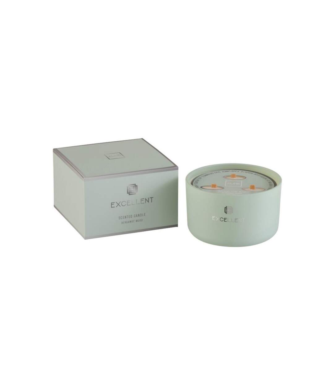 Paris Prix - Bougie Parfumée En Verre excellent 13cm Bergamot Wood Vert