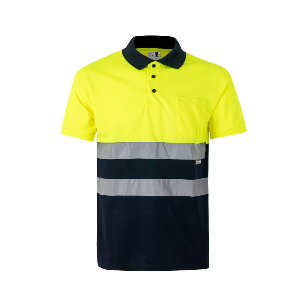 Velilla 36065 - Polo bicolore (160g/m²) à manches courtes, en polyester (100%)
