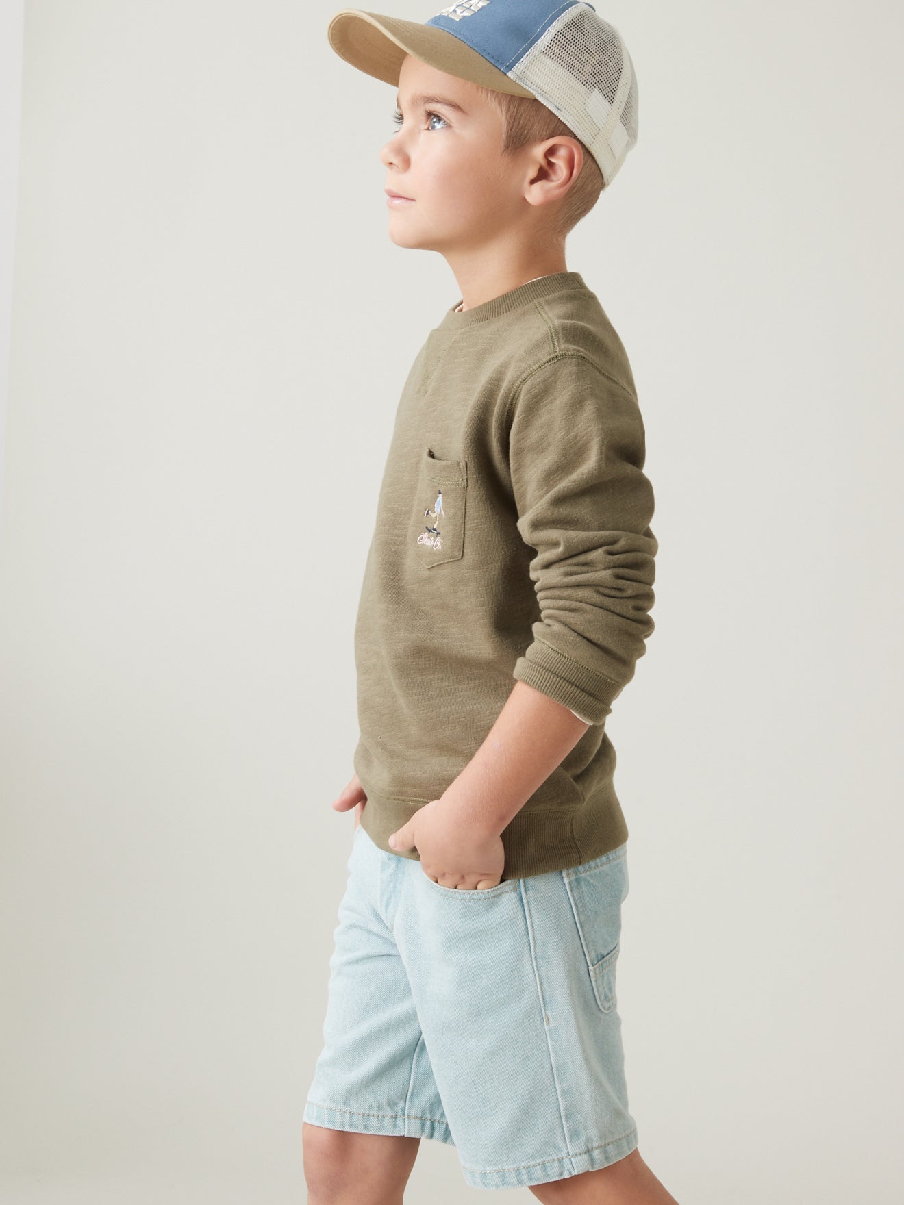 Sweat en coton flammé Garçon