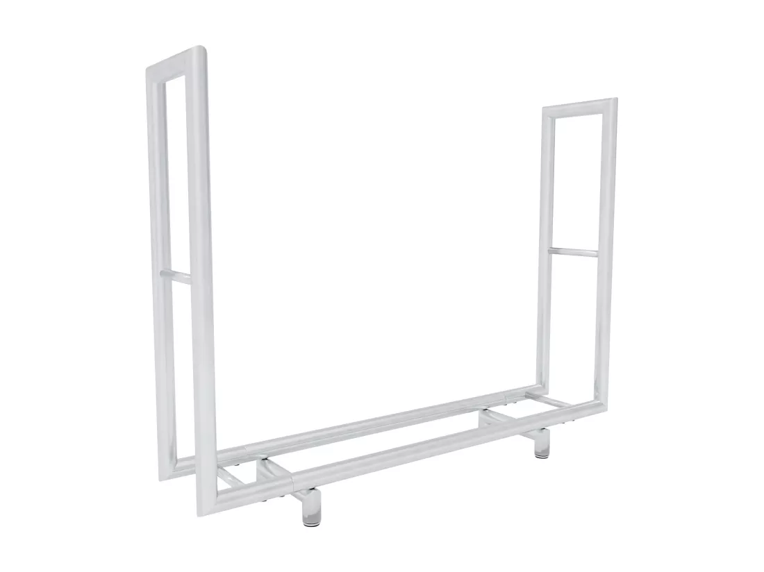 Etagère bois de cheminée - Acier inoxydable - 122 x 30 x 91cm - Acier inoxydable - Drake