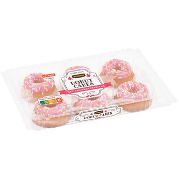 Jumbo Donut Cakes met Frambozensmaak 150 g