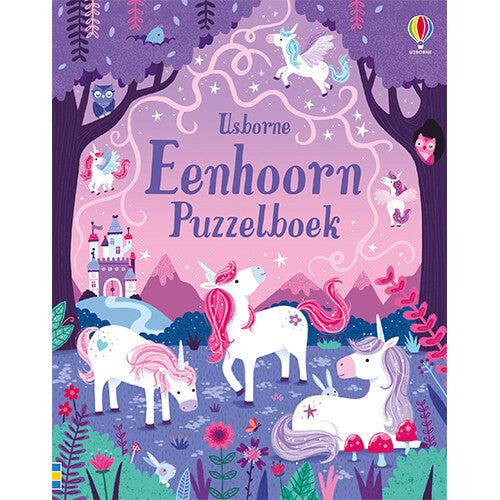 Uitgeverij usborne puzzelboek eenhoorn