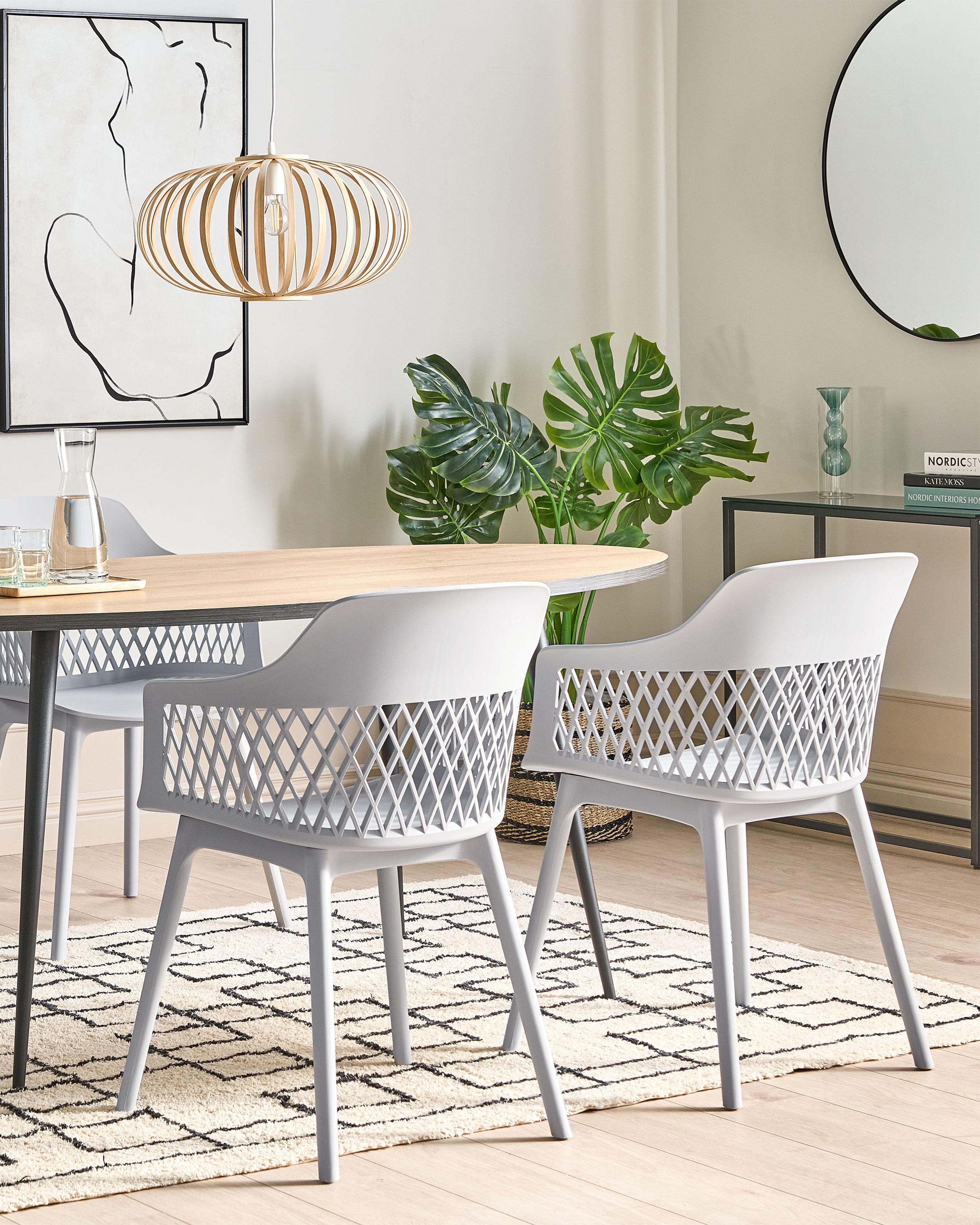 Set van 2 eetkamerstoelen ALMIRA Lichtgrijs