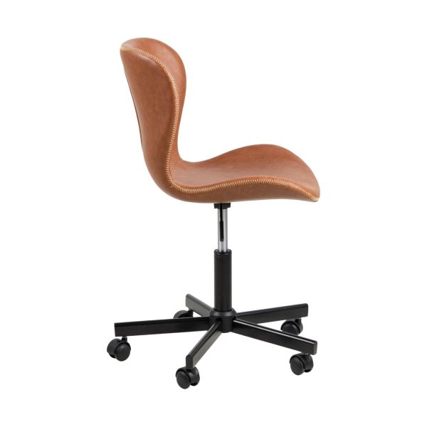 Kidsmill Bent Bureaustoel Leather Look Retro Brandy