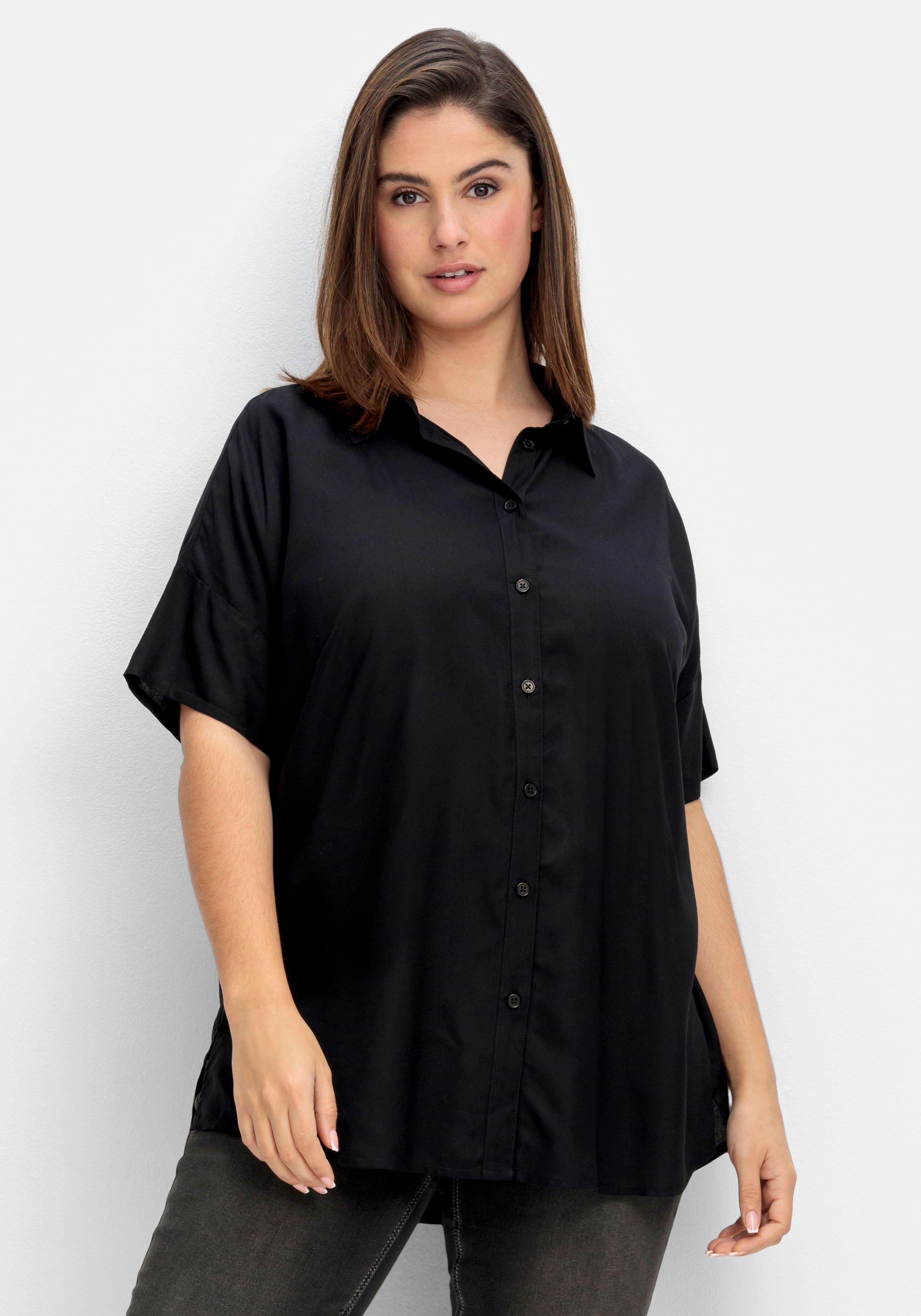 Bluse mit überschnittenen Schultern