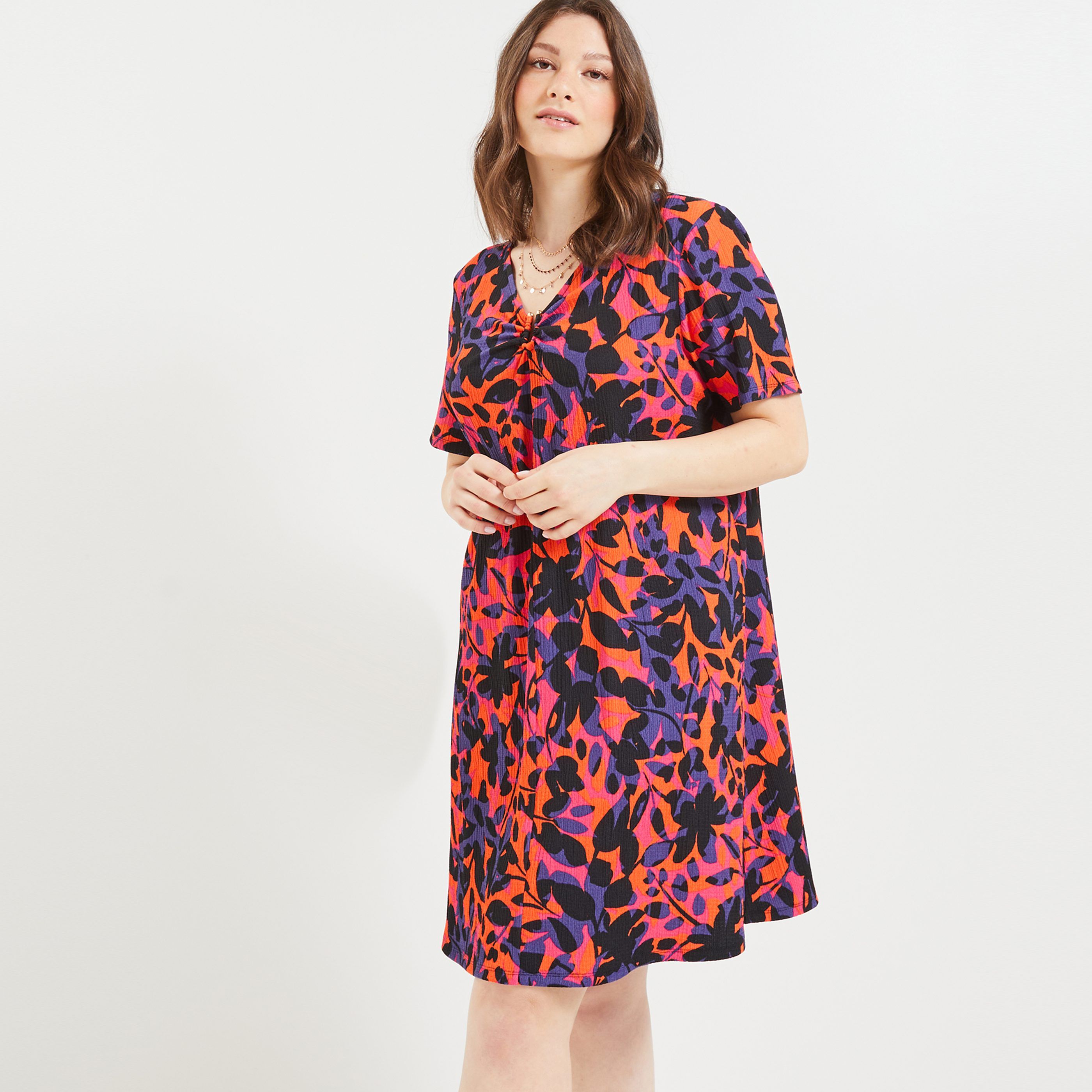 Robe courte femme - ORANGE