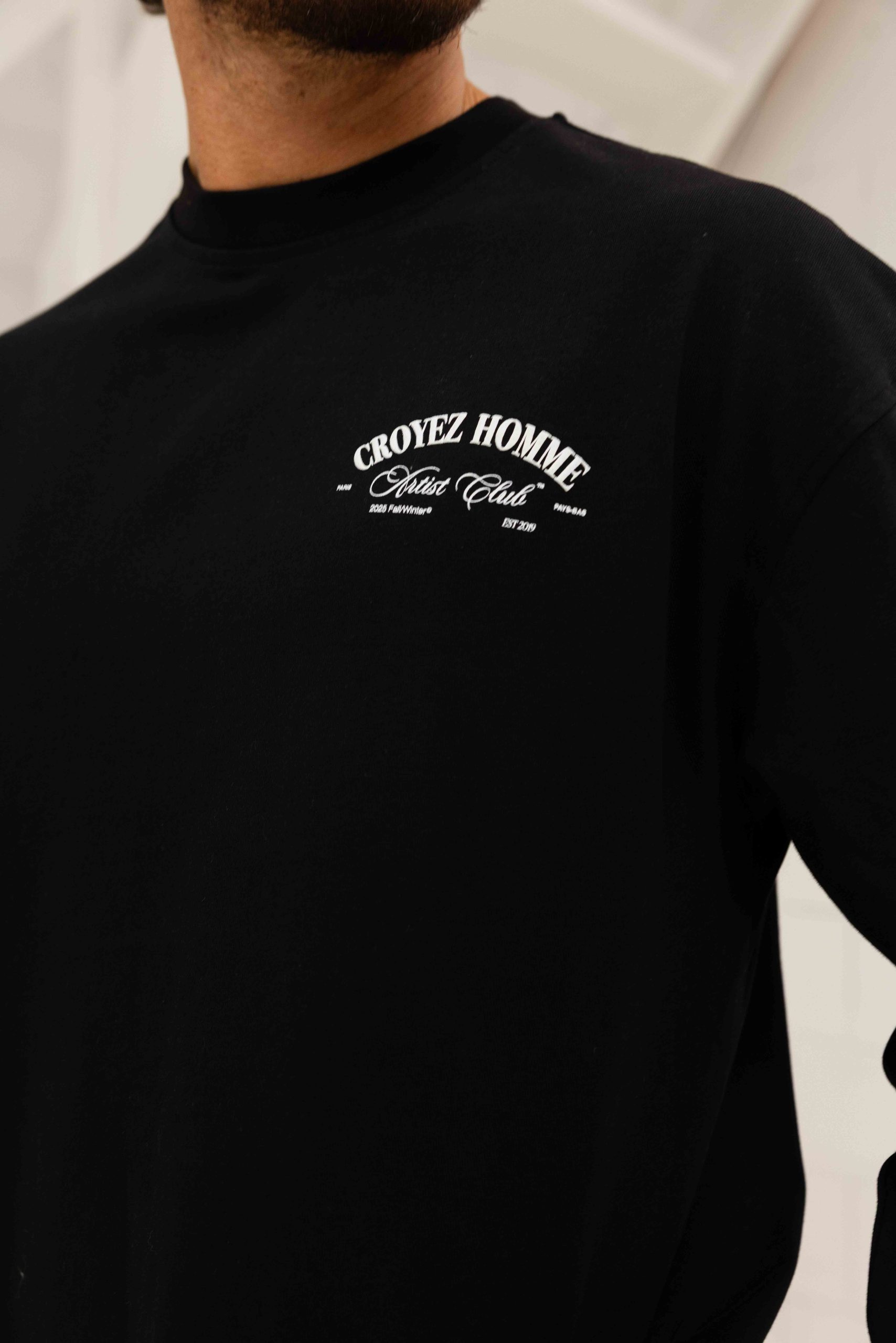 Croyez Artist Club Longsleeve T-Shirt Heren Zwart
