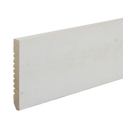 Plinthe brut de sciage Blanc 9 x 68 mm L.2,05 m