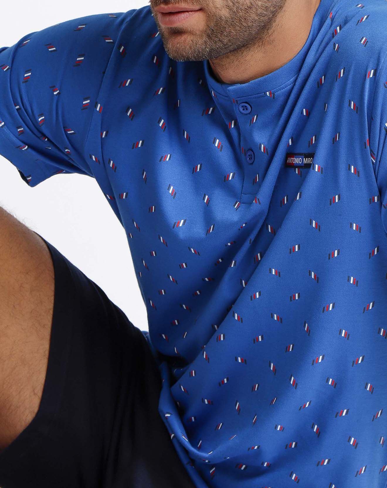 Antonio Miro Pyjama T-Shirt & Short Cyril bleu