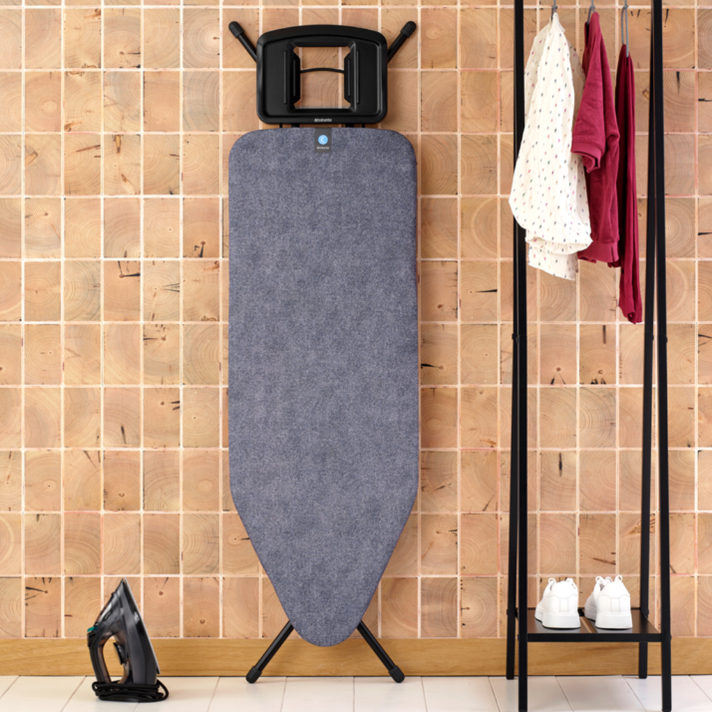 Strijkplank C, 124x45 cm, solide strijkerhouder SSIR - Denim Blue