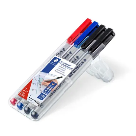 STAEDTLER® Folienstift Lumocolor® F Etui, 4 Stück