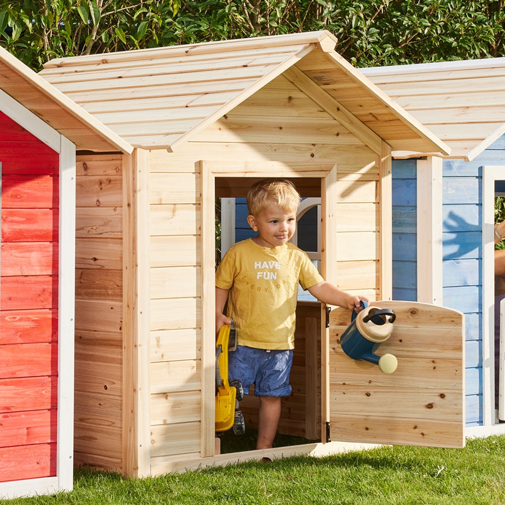 Home Deluxe - Speelhuis - HET GROTE PALEIS naturel - 166 x 138 x 132 cm met bank - FSC-gecertificeerd kinderspeelhuis, incl. montagemateriaal | Tuinhuisje houten huis kinderhuis