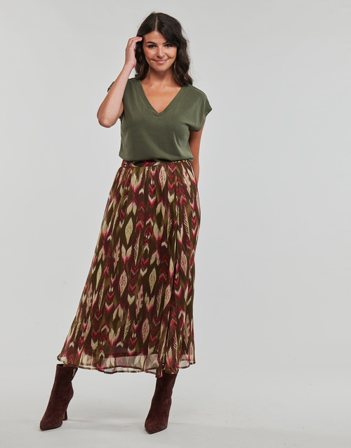 Only - ONLPAM LIFE FLOWY MIDI SKIRT PTM - Marron