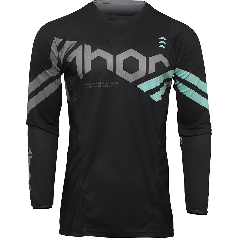 Thor Motocross - Maillot Pulse Cube Noir / Gris Clair / Mint