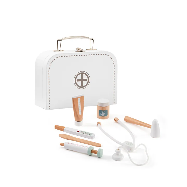 Kids Concept - Kid's Hub Arztkoffer mit Zubehör, weiss (8er-Set)