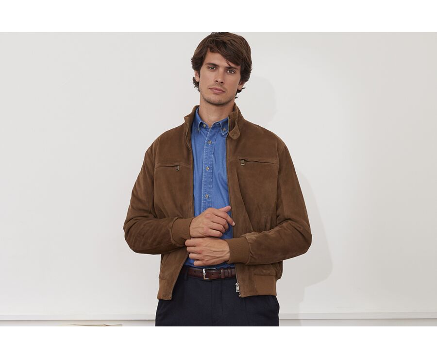 Blouson homme Velours Tabac - CAYDEN