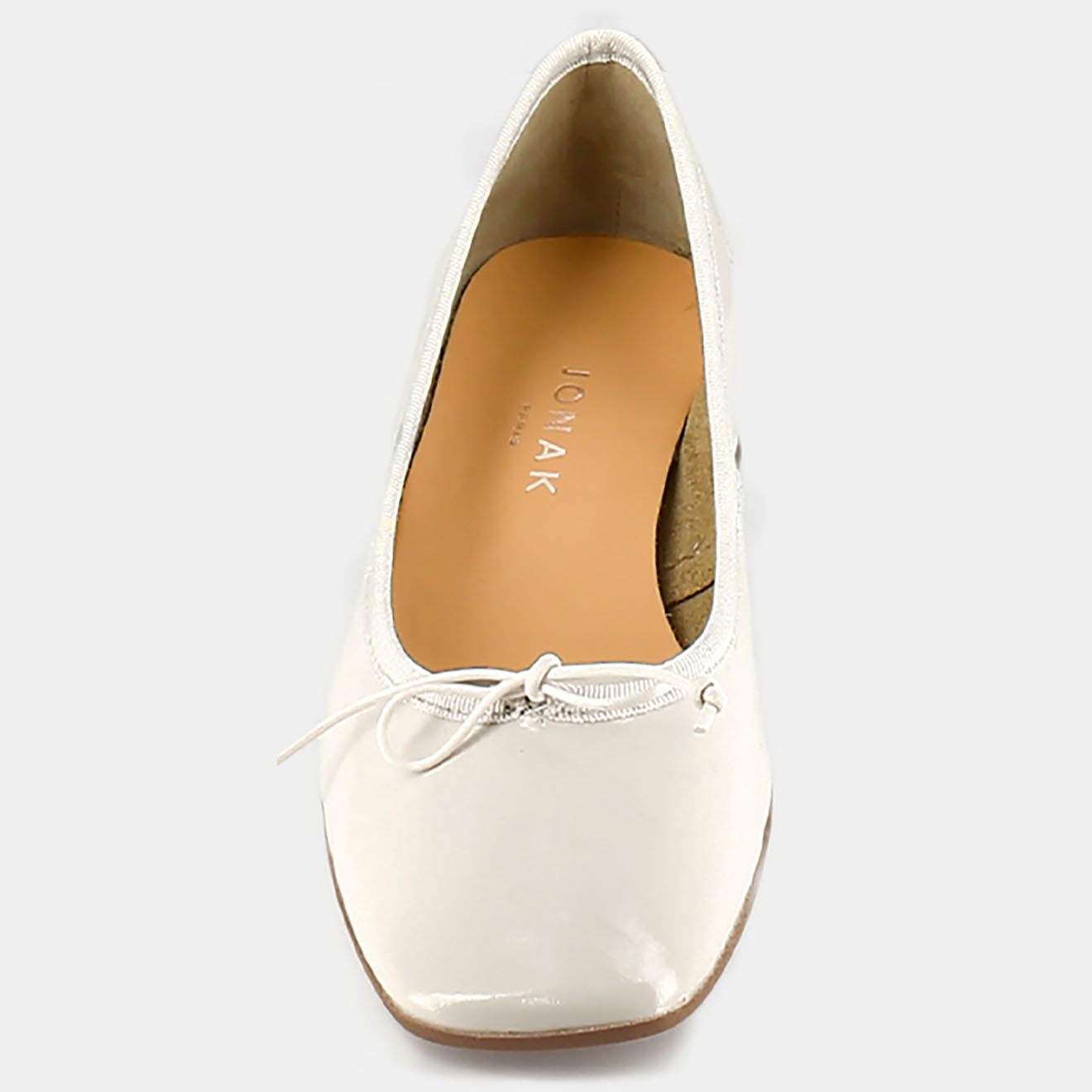 Jonak Ballerines en Cuir verni Sybille écrues