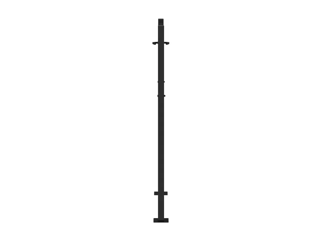 Portail de jardin noir 105x130 cm acier conception de feuilles