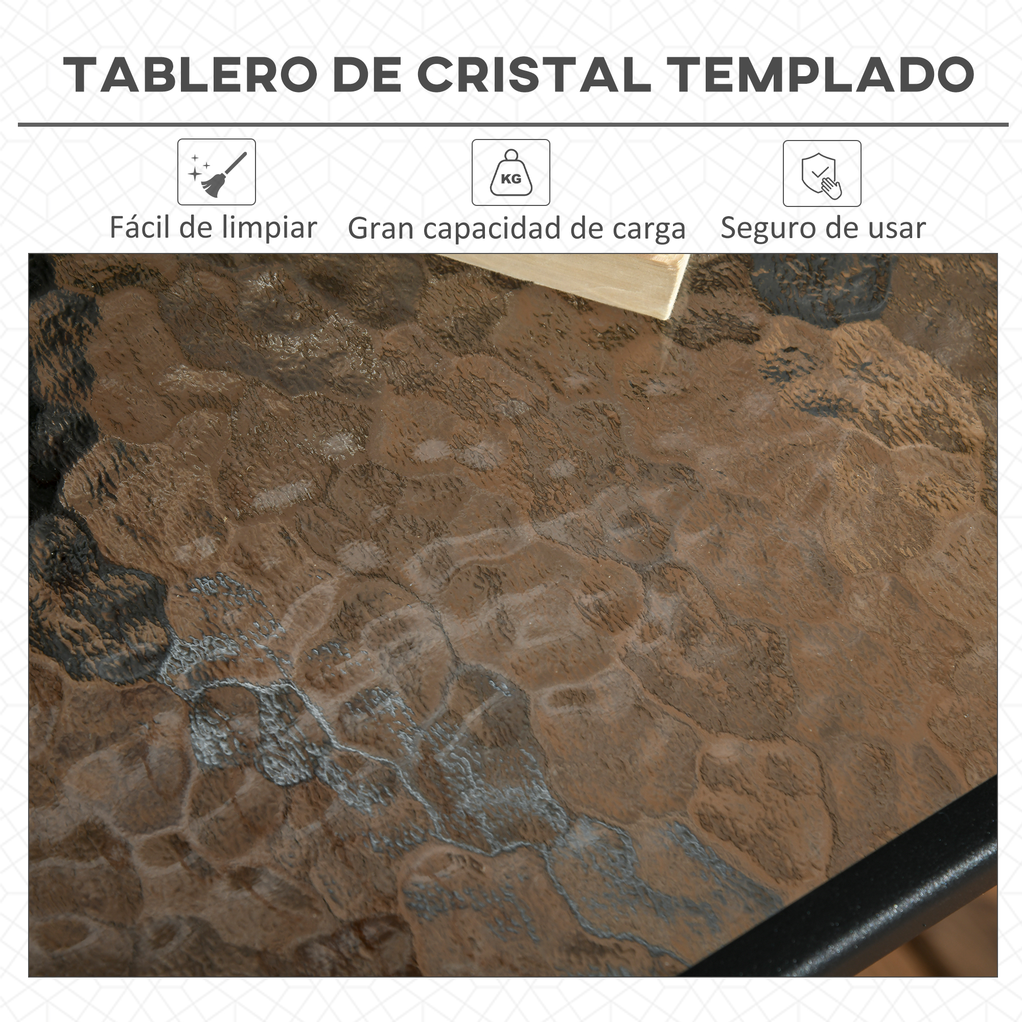 Mesa de jardim preta Outsunny