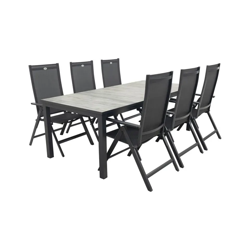 Hartman Napoli/Comino verstelbare tuinset (7-delig) - 223x105 cm
