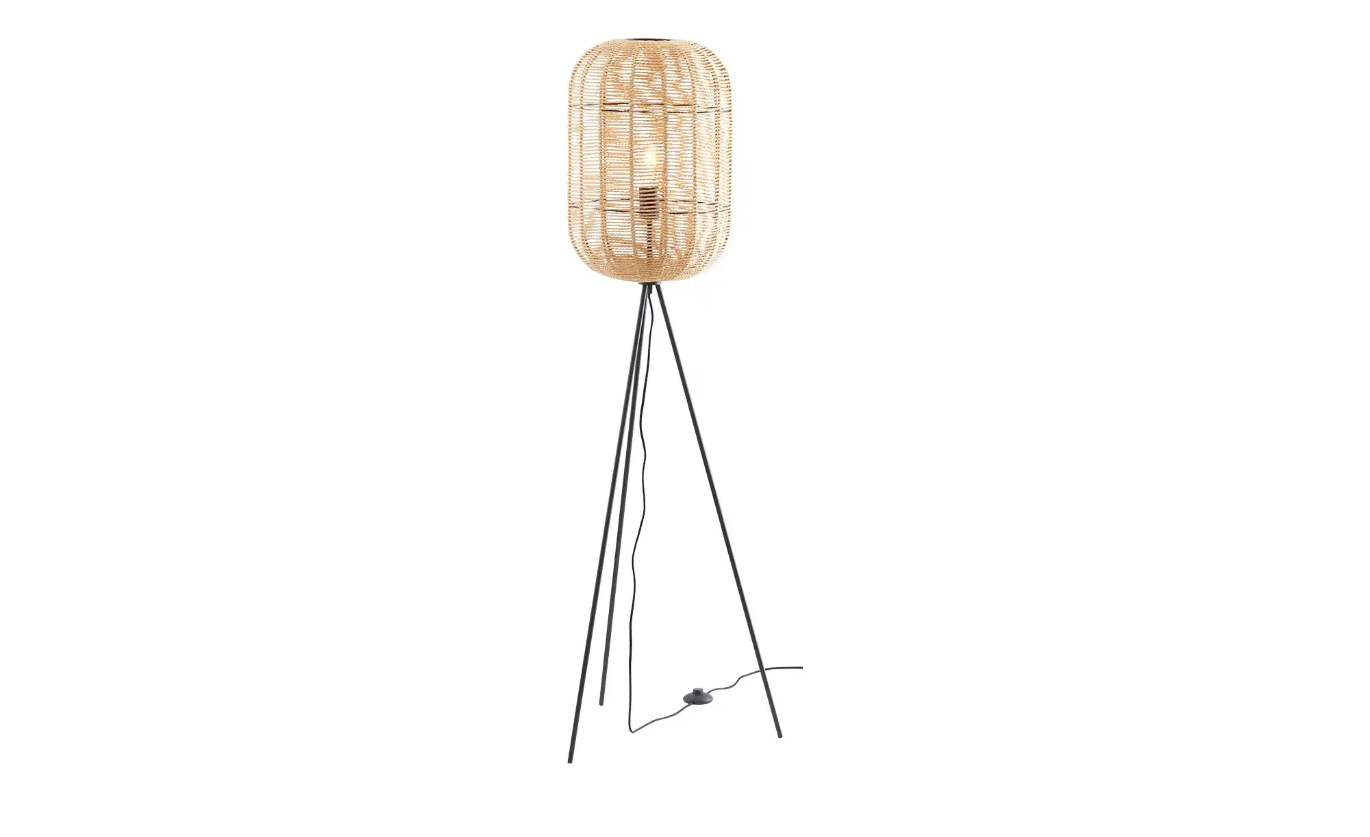 Trio Stehleuchte, 1-flammig, Sisal braun
