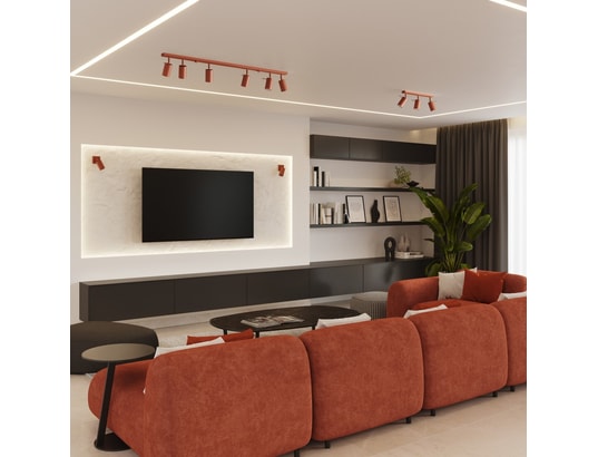 SOLLUX LIGHTING - Applique ring rouge ochra