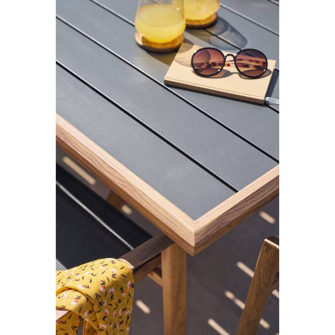 Table de jardin extensible AXIOME Graphite & Honey