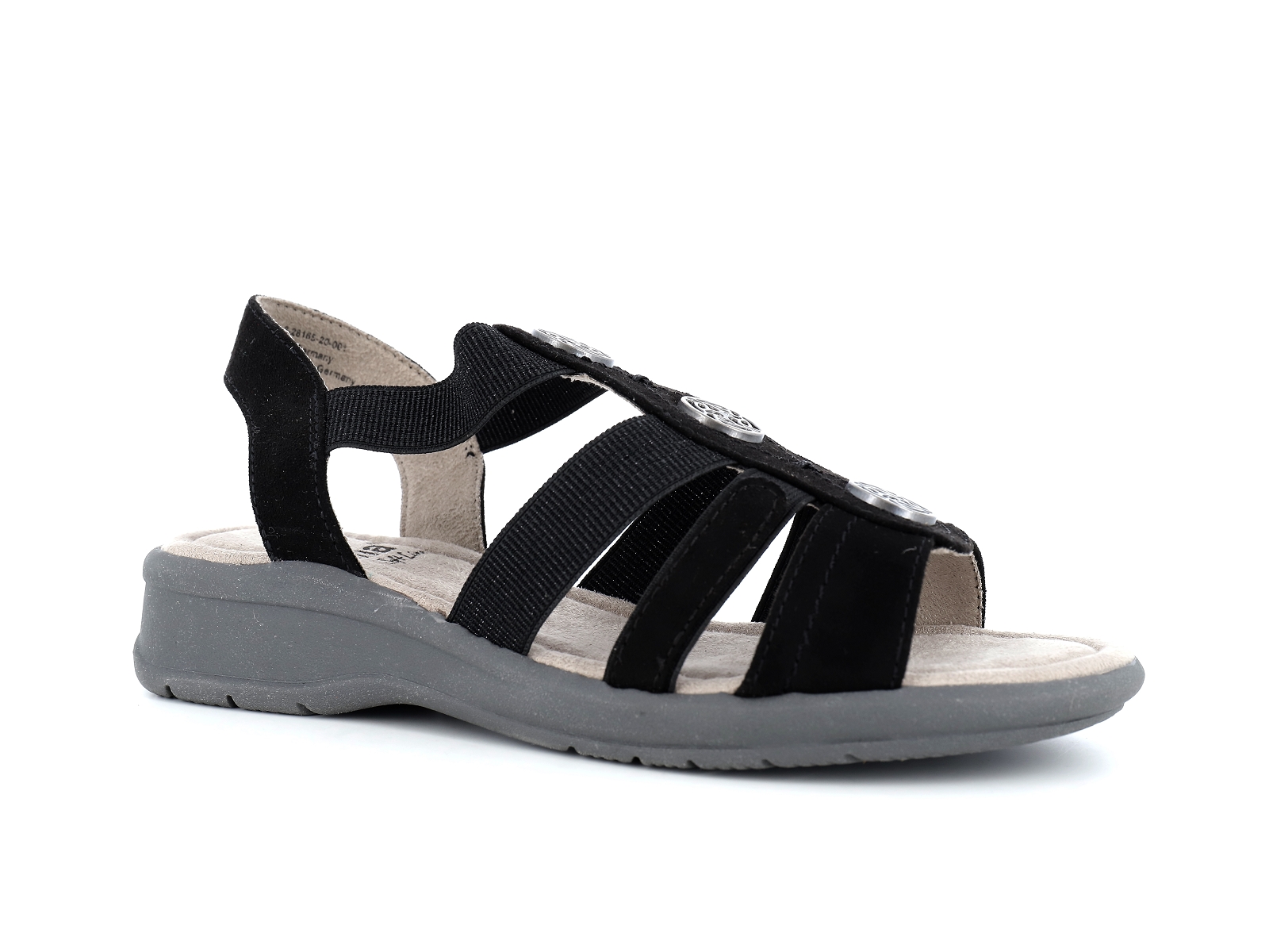 Jana  shoes-28165 Matières combinées Velours Noir