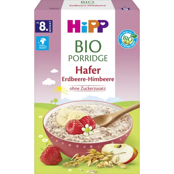 Bio Porridge Hafer Erdbeere-Himbeere
