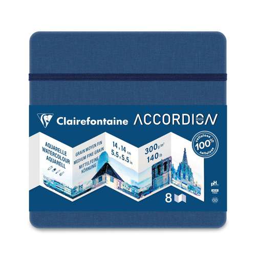Clairefontaine Akkordeon-Aquarell-Zeichenbuch