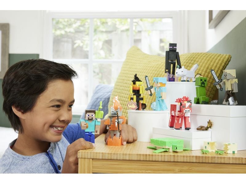 Mattel Minecraft Actionfigur mit pixeligem Design Minecraft Kinderspielzeugfigur