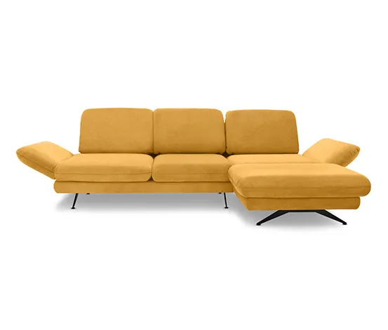 DOMO collection Ecksofa »Saletto« mit Drehsitz, rechts, Kurkuma