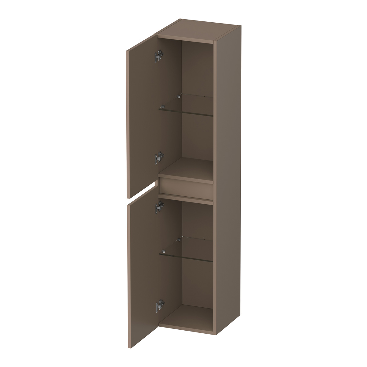 Brauer Joy Wavy kolomkast ribbelfront 160cm mokka mat