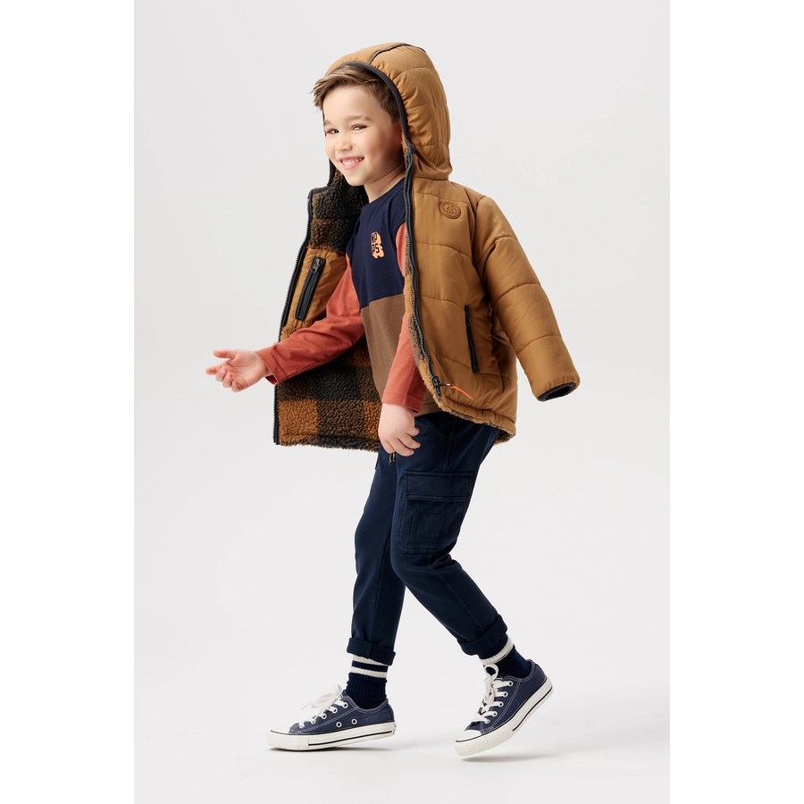 Noppies Winter jacke Ward - Reversible Chipmunk