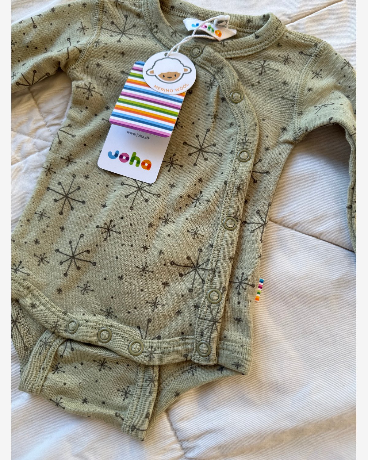 Omslagsbody Baby – 100% Merino | Basic