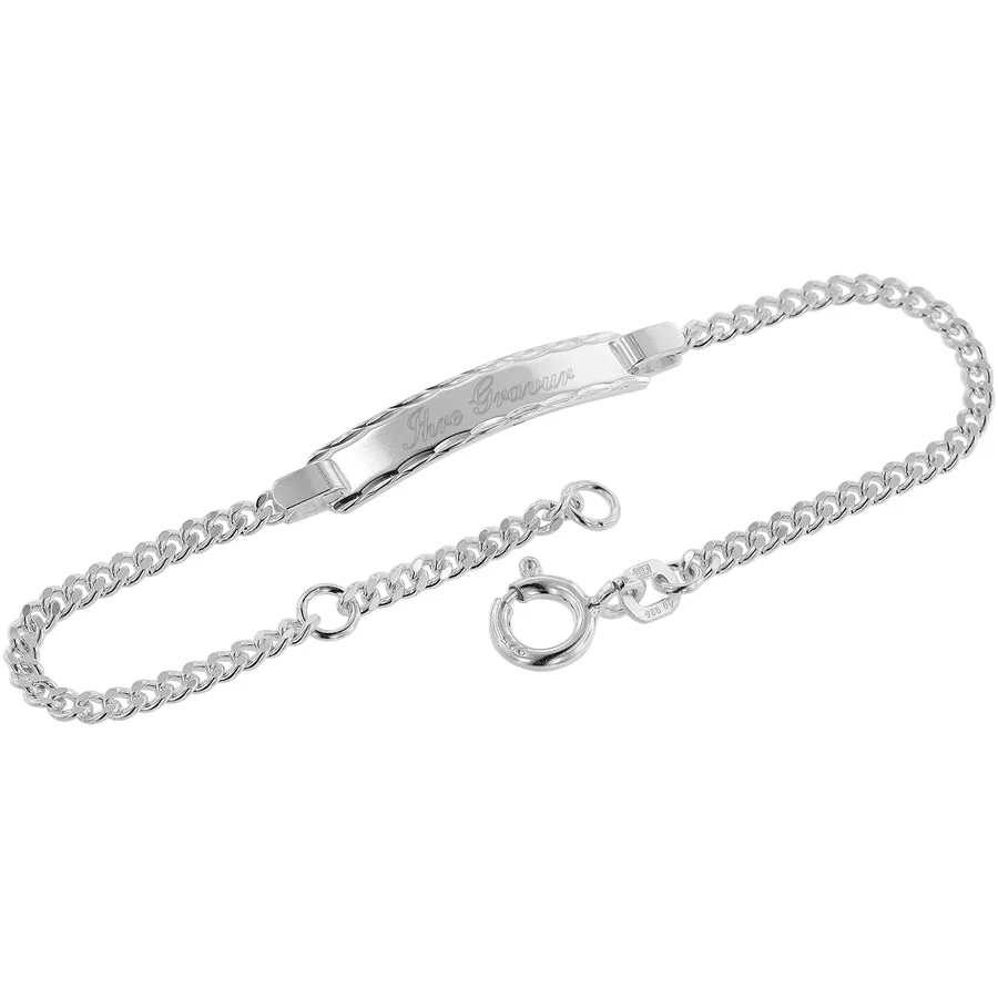 trendor Armband mit Gravur für Baby und Kinder 925 Silber 1412 cm silver