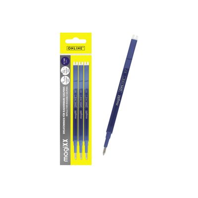 ONLINE magiXX - Recharge - non permanent - bleu - encre gel - 0.7 mm (pack de 3)