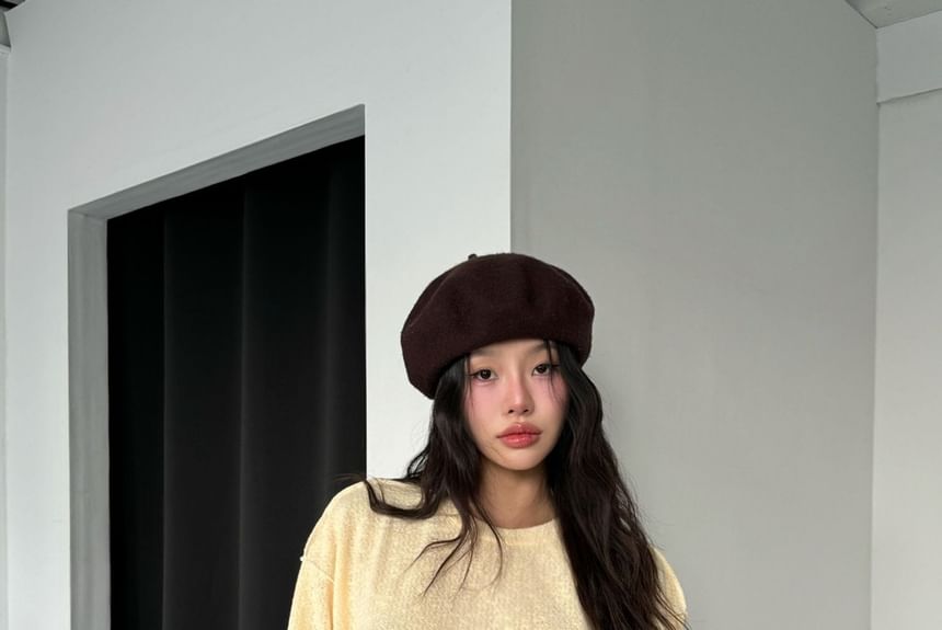 SeoulPop - Licht gebreide top met lange mouwen