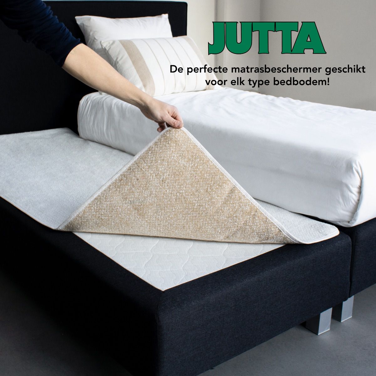 Jutta Matrasonderlegger - Jute  Matrasbeschermer - 90x210cm